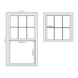RELIABILT 150 Series New Construction 23-1/2-in x 35-1/2-in x 3-1/4-in Jamb White Vinyl Dual-pane Single Hung Window Half Screen Included