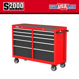 CRAFTSMAN 2000 Series 52-in W x 37.5-in H 10-Drawer Steel Rolling Tool Cabinet (Red)