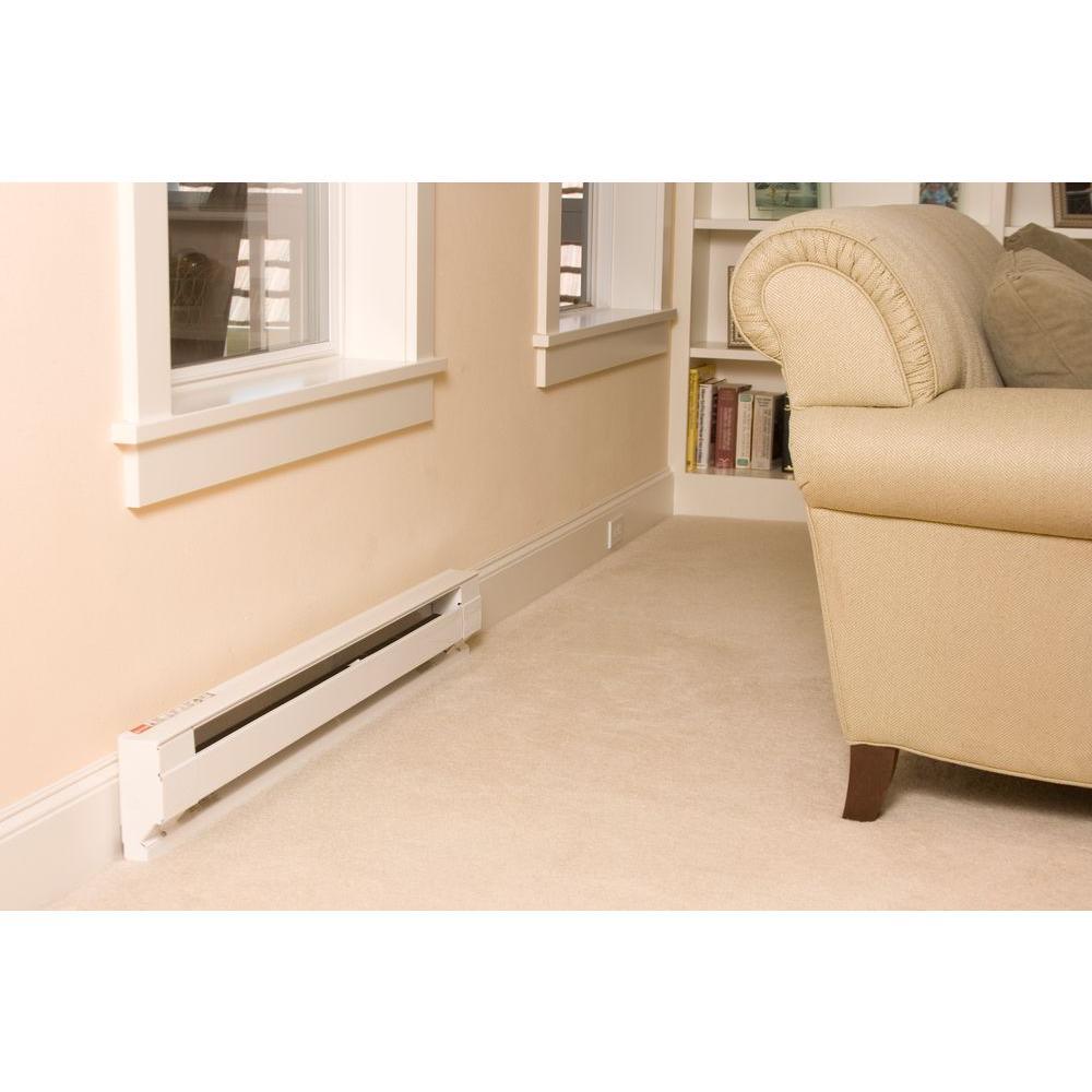 24 in. 350-Watt 240/208-Volt Electric Baseboard Heater in White - Super Arbor