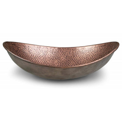 Monarch Abode 19 in. Hand Hammered Harbor Vessel Bathroom Sink in Pure Copper - Super Arbor