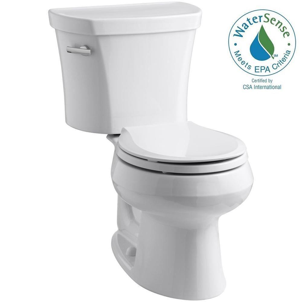 Wellworth 14 in. Rough-In 2-Piece 1.28 GPF Single Flush Round Toilet in White - Super Arbor