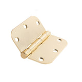3.5 in. x 3.5 in. Brushed Chrome Plain Bearing Steel Hinge with 5/8 in. Radius (Set of 2) - Super Arbor