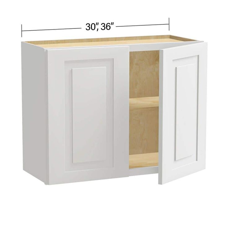 Home Decorators Collection Grayson 30 in. W x 12 in. D x 24 in. H Assembled Plywood Wall Bridge Kitchen Cabinet in Pacific White with Soft Close