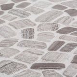 Jeffrey Court Bailey Grey Pebble 12 in. x 12 in. x 10 mm Honed Natural Stone Mosaic Wall/Floor Tile