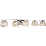 Meridian 5-Light Polished Chrome Vanity Light