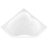 Beryl 5 ft. Acrylic Corner Drop-in Air Bathtub in White - Super Arbor