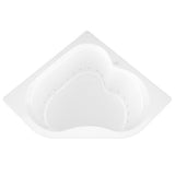 Beryl 5 ft. Acrylic Corner Drop-in Air Bathtub in White - Super Arbor