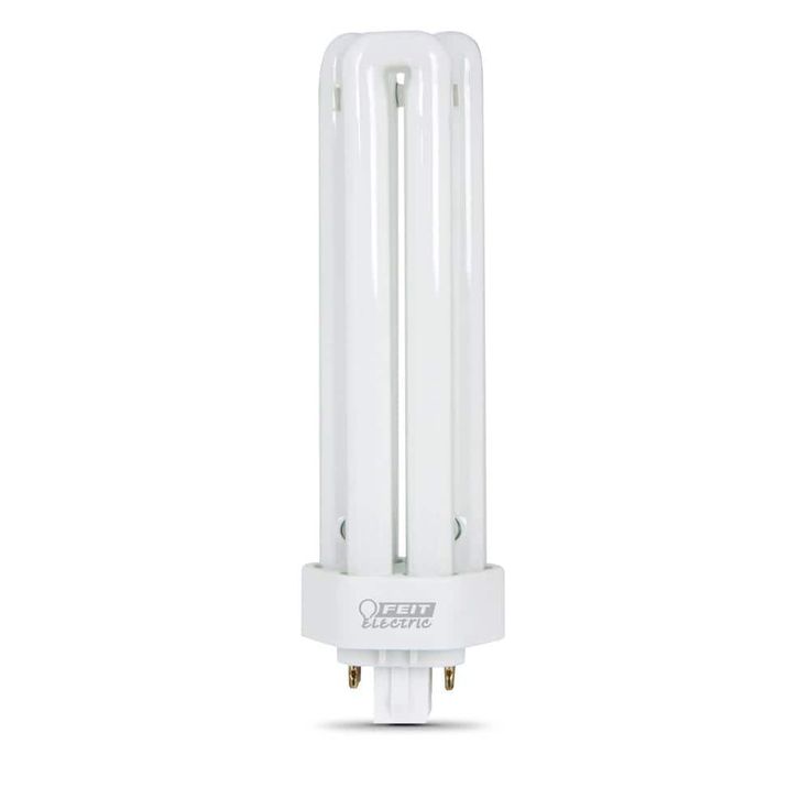 200W Equiv PL CFLNI Triple Tube 4-Pin Plug-in GX24Q-4 Base Compact Fluorescent CFL Light Bulb, Cool White 4100K(50-Pack)