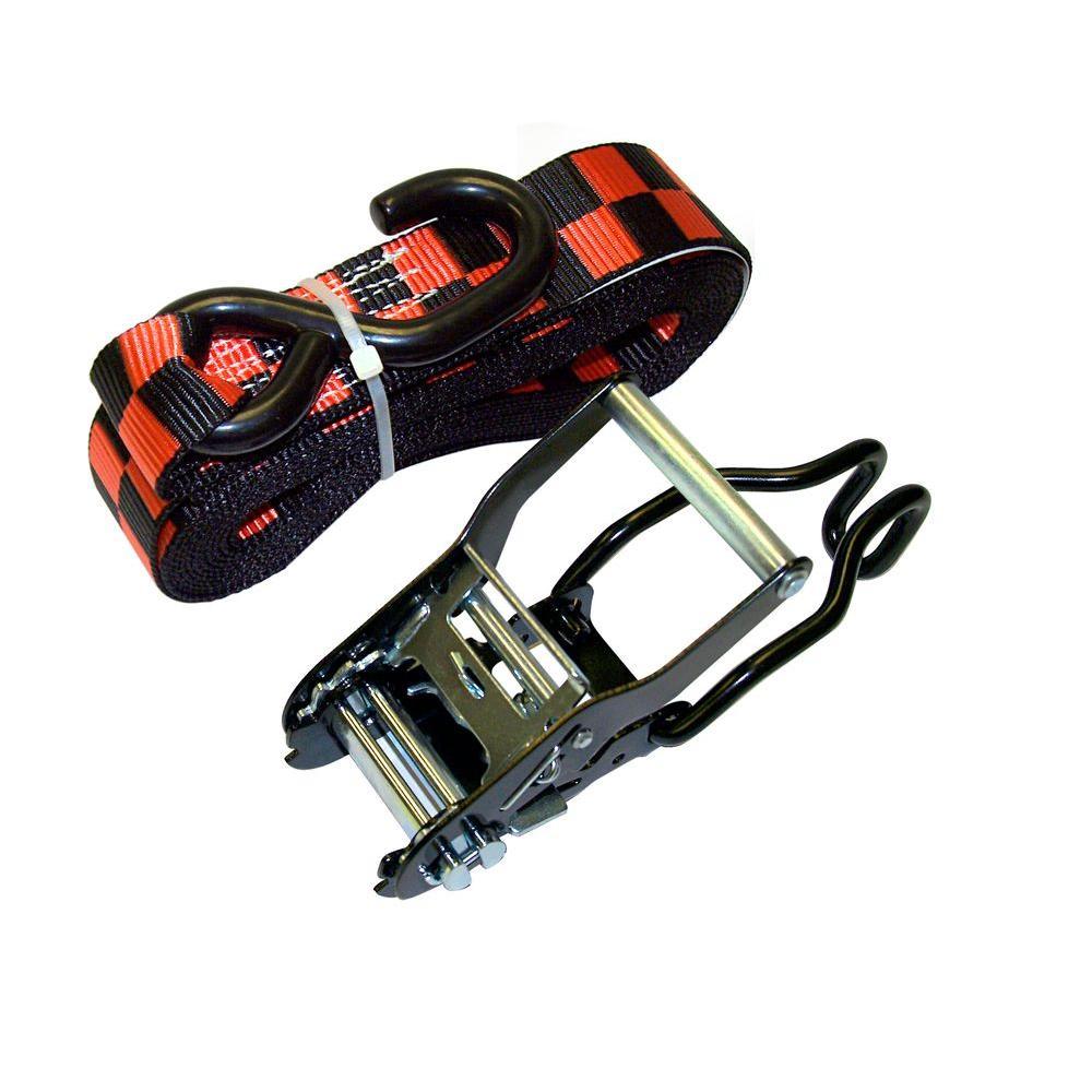 3,900 lbs. 1.5 in. x 15 ft. Ratchet Tie-Down Motorcycle Straps (2-Pack) - Super Arbor