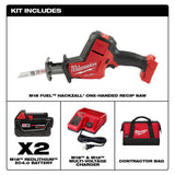 M18 FUEL 18-Volt Lithium-Ion Brushless Cordless HACKZALL Reciprocating Saw with Two 4.0 Ah Batteries, Charger and Bag - Super Arbor