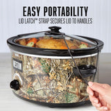 Realtree Edge 5 Qt. Camouflage Slow Cooker with Lid Strap