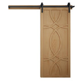 42 in. x 84 in. Hollywood Bright White Wood Sliding Barn Door with Hardware Kit - Super Arbor