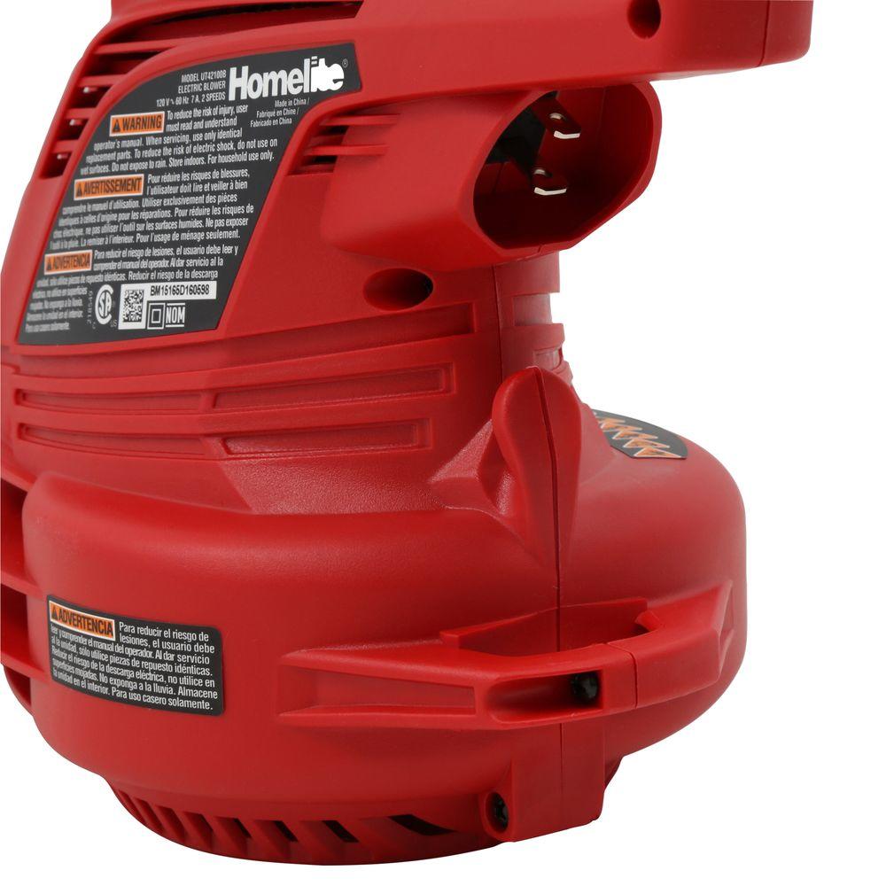 Homelite 150 MPH 233 CFM 7 Amp Electric Leaf Blower/Sweeper - Super Arbor