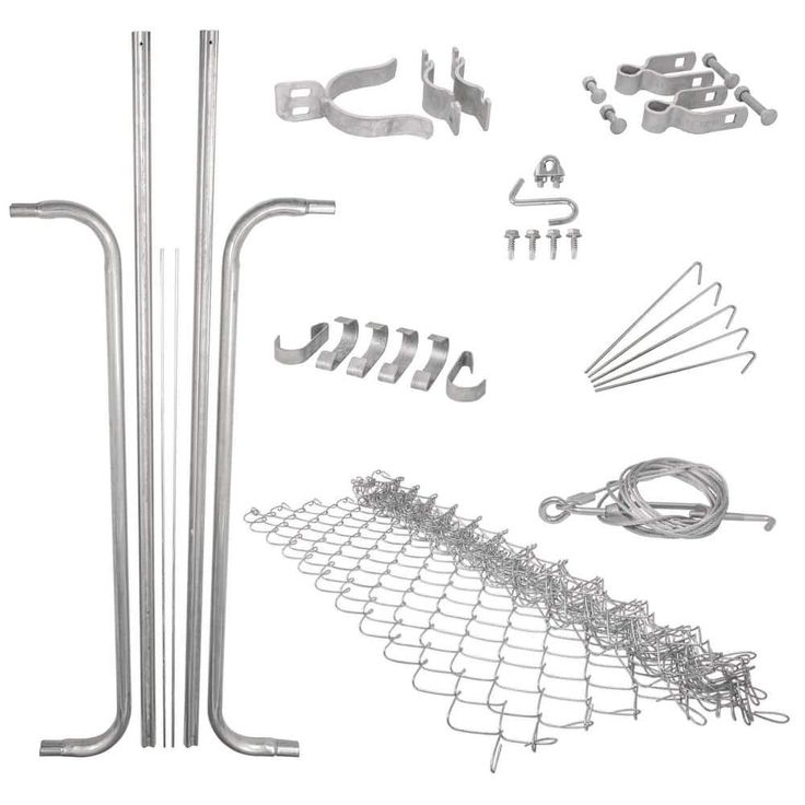 Everbilt Expandable Chain Link 6 ft. W x 4 ft. H Galvanized Steel Fence Gate Kit