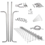 Everbilt Expandable Chain Link 6 ft. W x 4 ft. H Galvanized Steel Fence Gate Kit