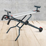 Dual Position Miter Saw Stand (Portable Edition) with Wheels, Quick Change Brackets and Aluminum Bed - Super Arbor