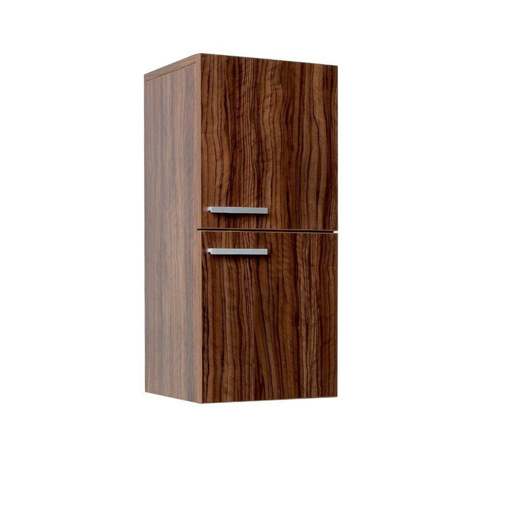 12 in. W x 27-1/2 in. H x 12 in. D Bathroom Linen Storage Cabinet in Walnut - Super Arbor