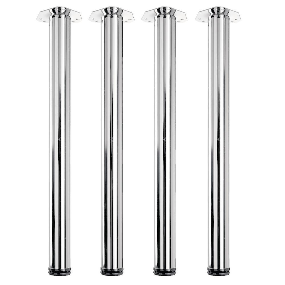 2-3/8 in. Adjustable 28 in. Black Steel Table Leg (Set of 4) - Super Arbor