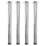 2-3/8 in. Adjustable 28 in. Black Steel Table Leg (Set of 4) - Super Arbor