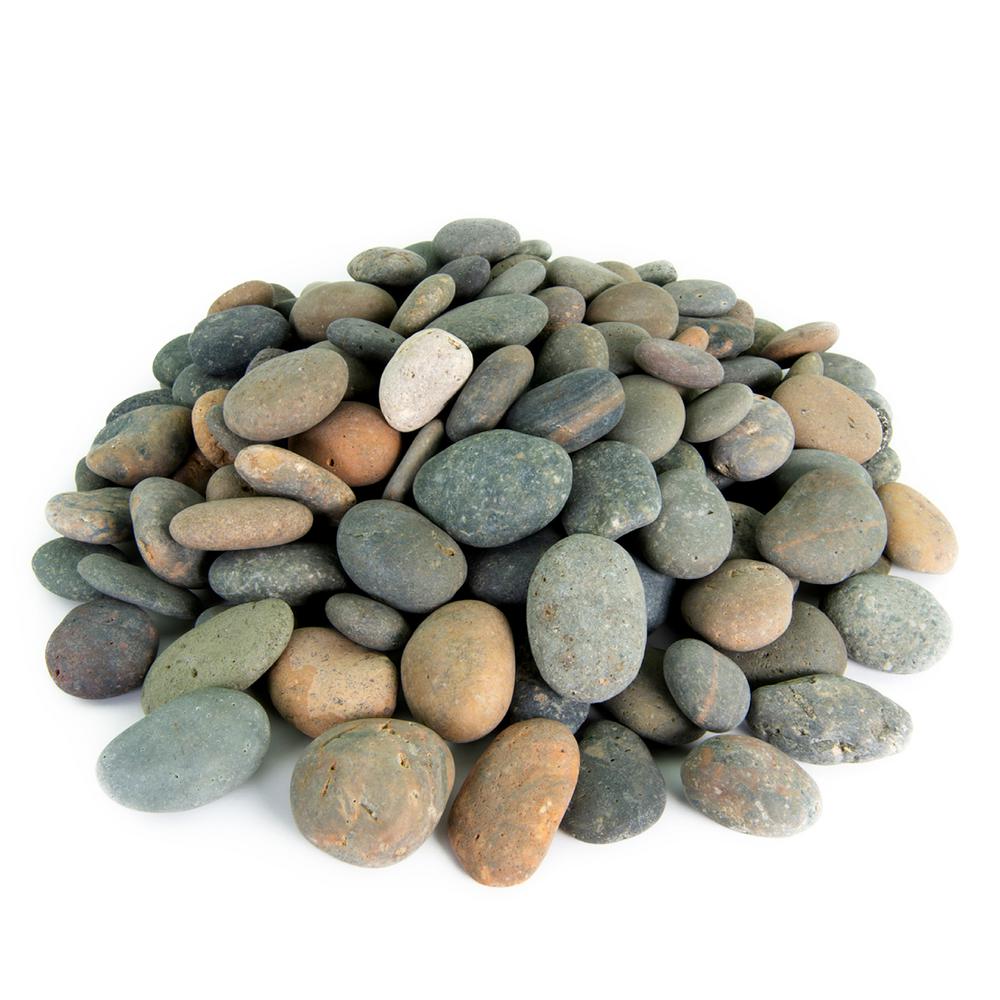 Southwest Boulder & Stone 1.17 cu. ft. 1/2 in. to 1 in. Buff Mexican Beach Pebble Smooth Round Rock for Gardens, Landscapes and Ponds - Super Arbor