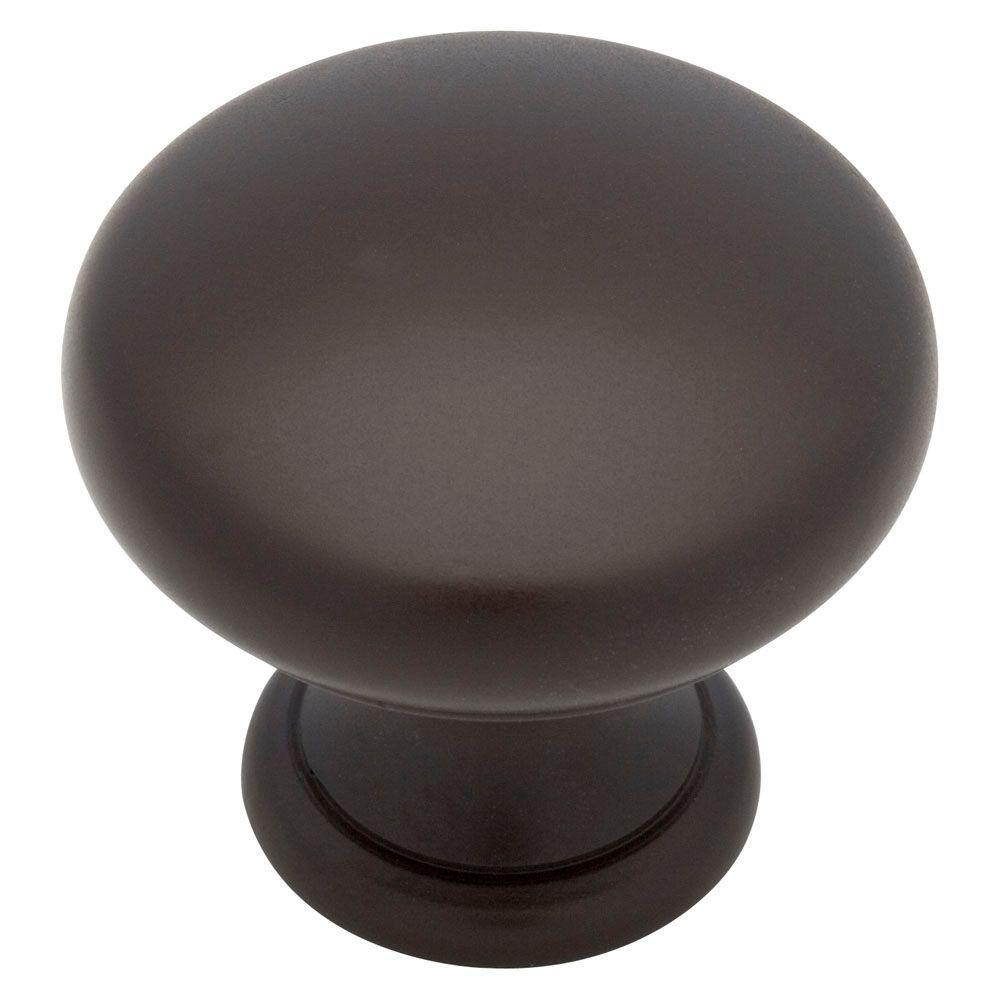 Classic 1-1/4 in. (32mm) Matte Black Hollow Round Cabinet Knob - Super Arbor