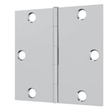 3-1/2 in. Chrome Square Corner Door Hinge - Super Arbor