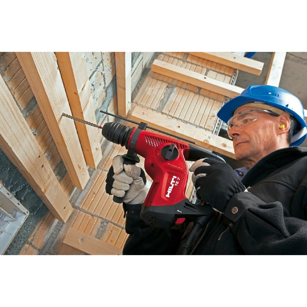 120-Volt SDS-Plus TE-7 Corded Rotary Hammer Drill Kit with 4 TE-CX Hammer Drill Bits - Super Arbor