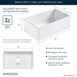 Bradstreet II Farmhouse Fireclay 30 in. Single Bowl Kitchen Sink in Crisp White with Disposal Drain