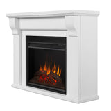 Whittier 58 in. Freestanding Electric Fireplace in Rustic White - Super Arbor