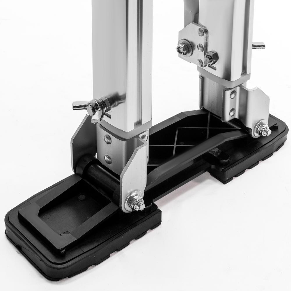 Professional 36 in. to 48 in. Aluminum Drywall Sheet Lifter Stilts with Adjustable Height - Super Arbor