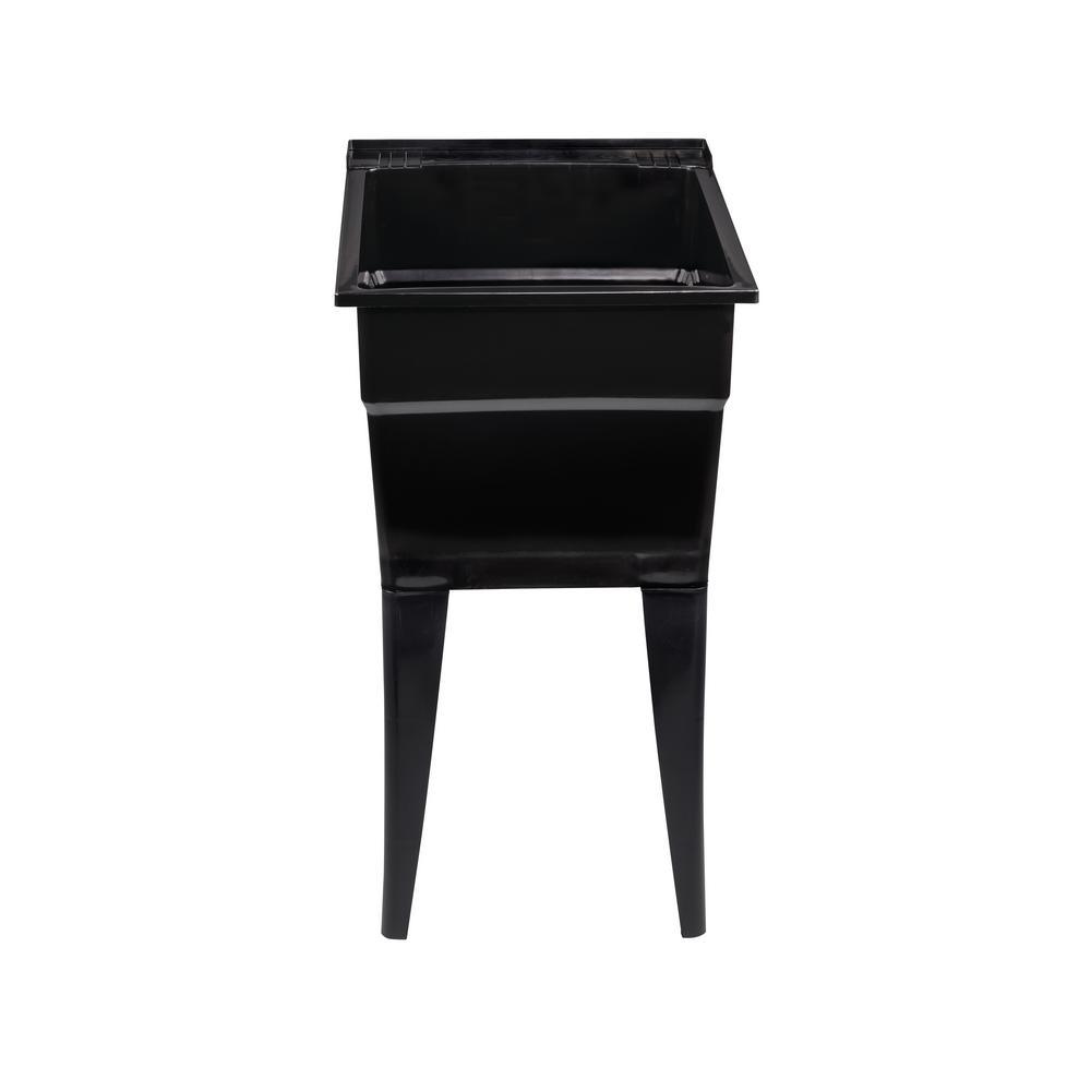 18 in. x 24 in. Recycled Polypropylene Black Laundry Sink (Pack of 2) - Super Arbor
