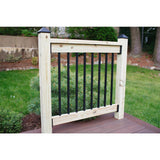 26 in. x 3/4 in. Black Pearl Matte Steel Square Baluster (10-Pack) - Super Arbor