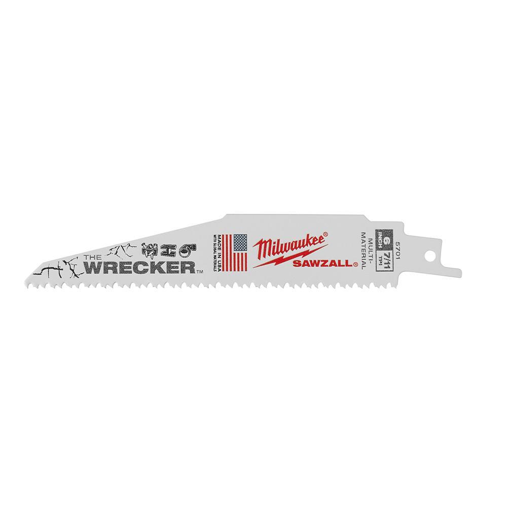 9 in. 7/11 Teeth per in. WRECKER Demolition Mutli-Material Cutting SAWZALL Reciprocating Saw Blades (5 Pack) - Super Arbor