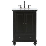 Newport 25 in. W x 21-1/2 in. D Bath Vanity in Pewter with Granite Vanity Top in Grey