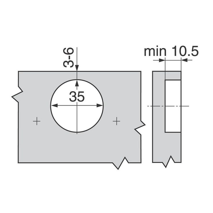 Blum Modul Full-Overlay Frameless Cabinet Hinge (2-Pack)