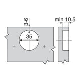 Blum Modul Full-Overlay Frameless Cabinet Hinge (2-Pack)
