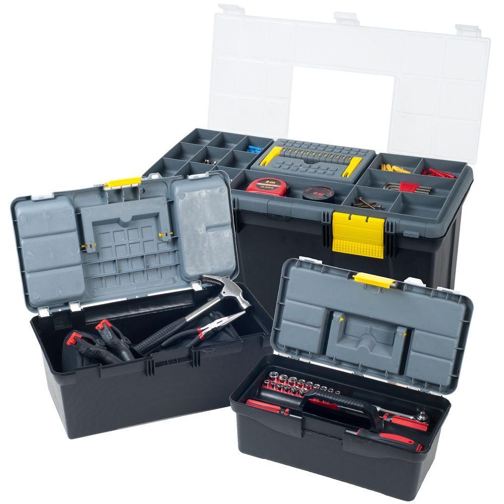 19.75 in. Parts and Crafts 3-in-1 Storage Tool Box - Super Arbor