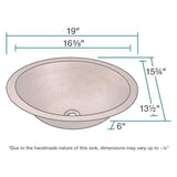 MR Direct Dual-Mount Bathroom Sink in Copper with Grid Drain in Antique Bronze