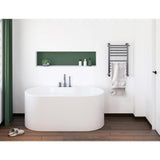 Palmer 56 in. Acrylic Flatbottom Freestanding Bathtub in White - Super Arbor