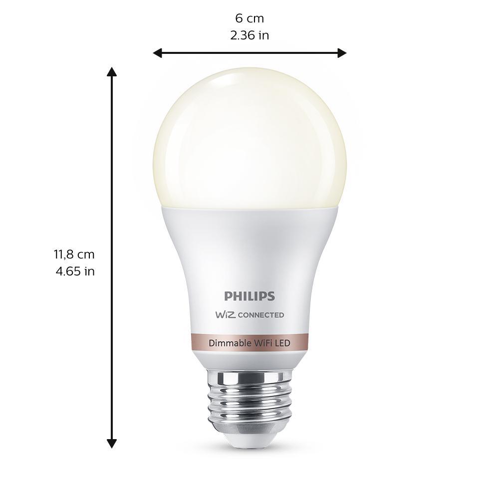 Soft White A19 LED 60W Equivalent Dimmable Smart Wi-Fi Wiz Connected Wireless Light Bulb - Super Arbor