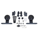 Top Mount 72 in. Matte Black Barn Style Sliding Door Track and Hardware Set - Super Arbor