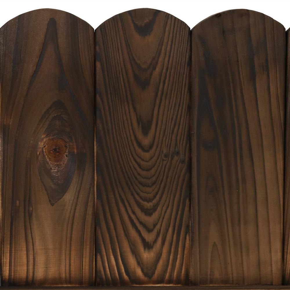 Sunnydaze Decor Rustic 22 in. L x 15 in. H Wood Garden Fence (5-Pack) - Super Arbor