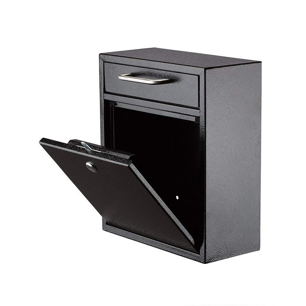 Medium Ultimate Black Wall Mounted Mail Box - Super Arbor