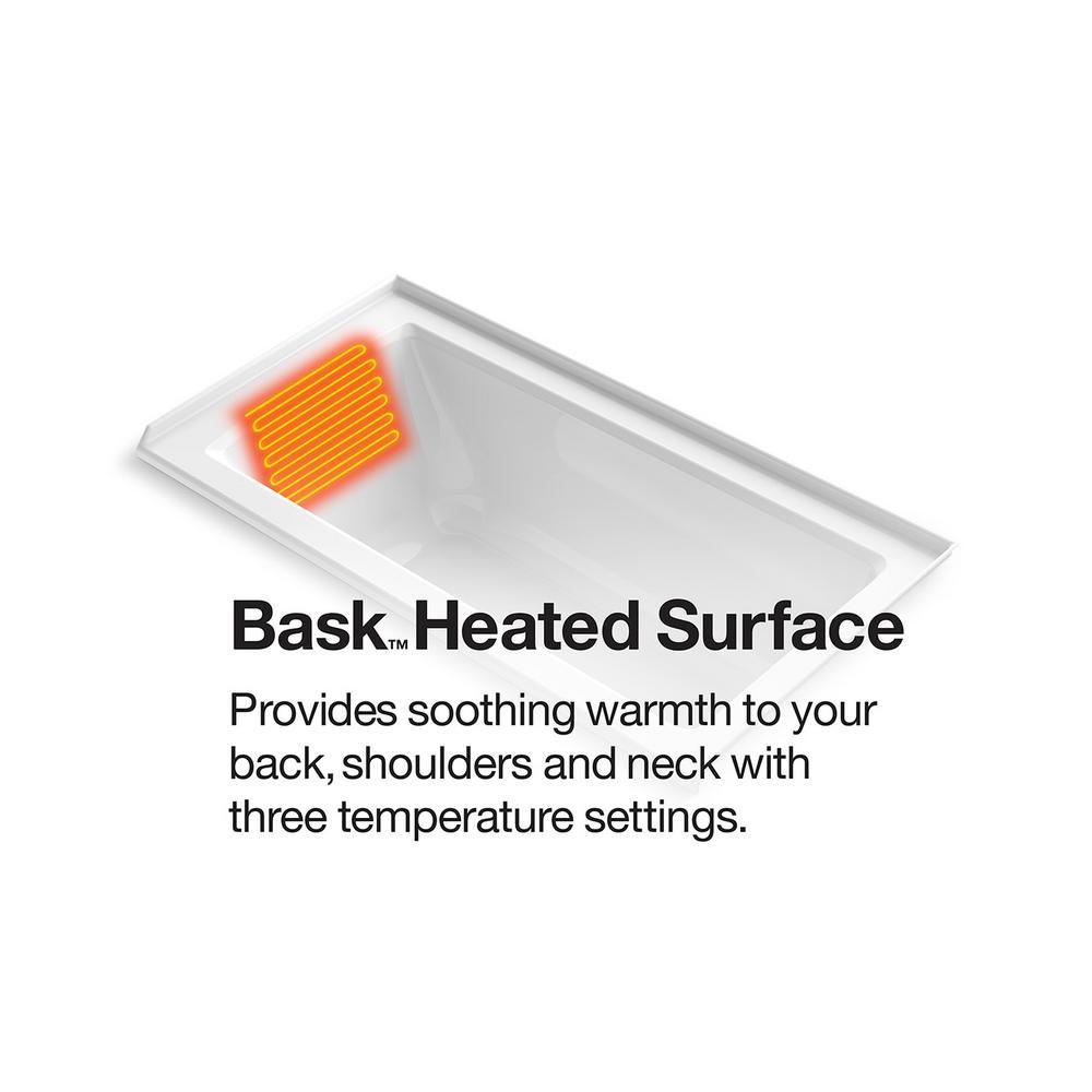 Underscore 66 in. Acrylic Oval Drop-in Air Bath Bathtub with Bask Heated Surface in Sandbar - Super Arbor