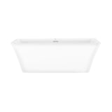St Tropez 67 in. Acrylic FlatBottom Non-Whirlpool Freestanding Rectangular Soaking Bathtub in White - Super Arbor