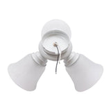 3-Light White Alabaster Glass LED Ceiling Fan Light Kit
