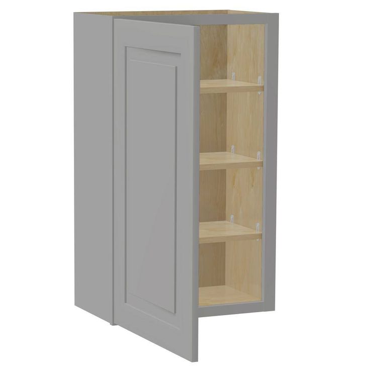 Home Decorators Collection Grayson 21 in. W x 12 in. D x 36 in. H Assembled Plywood Wall Kitchen Cabinet in Pearl Gray with Soft Close