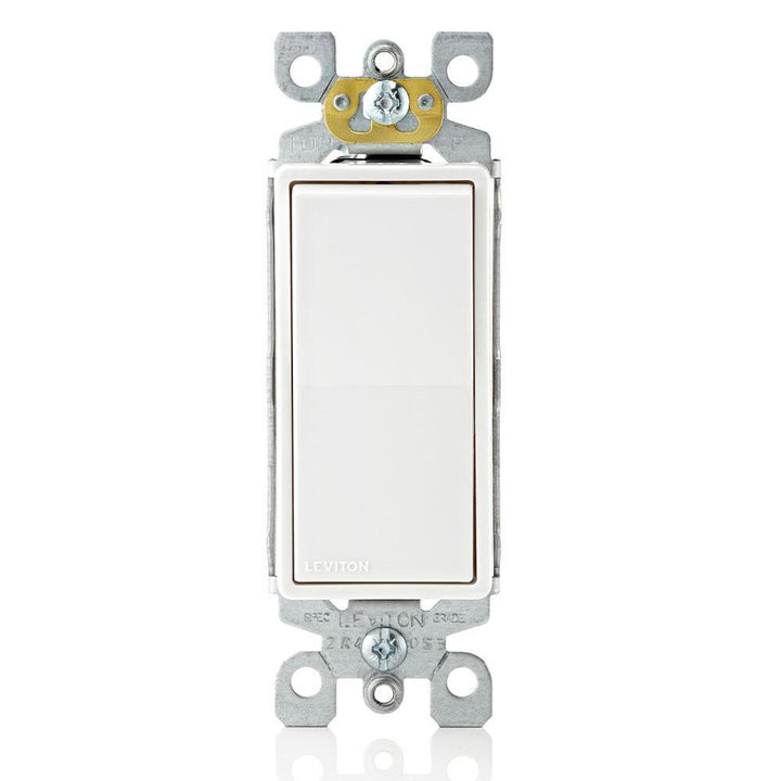 Decora 15 Amp Single-Pole AC Quiet Switch, 4-Pack, White - Super Arbor