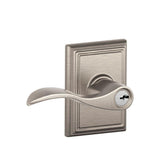 Accent Matte Black Keyed Entry Door Lever with Addison Trim - Super Arbor