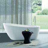 Bourges 55 in. Acrylic Flatbottom Bathtub in White - Super Arbor